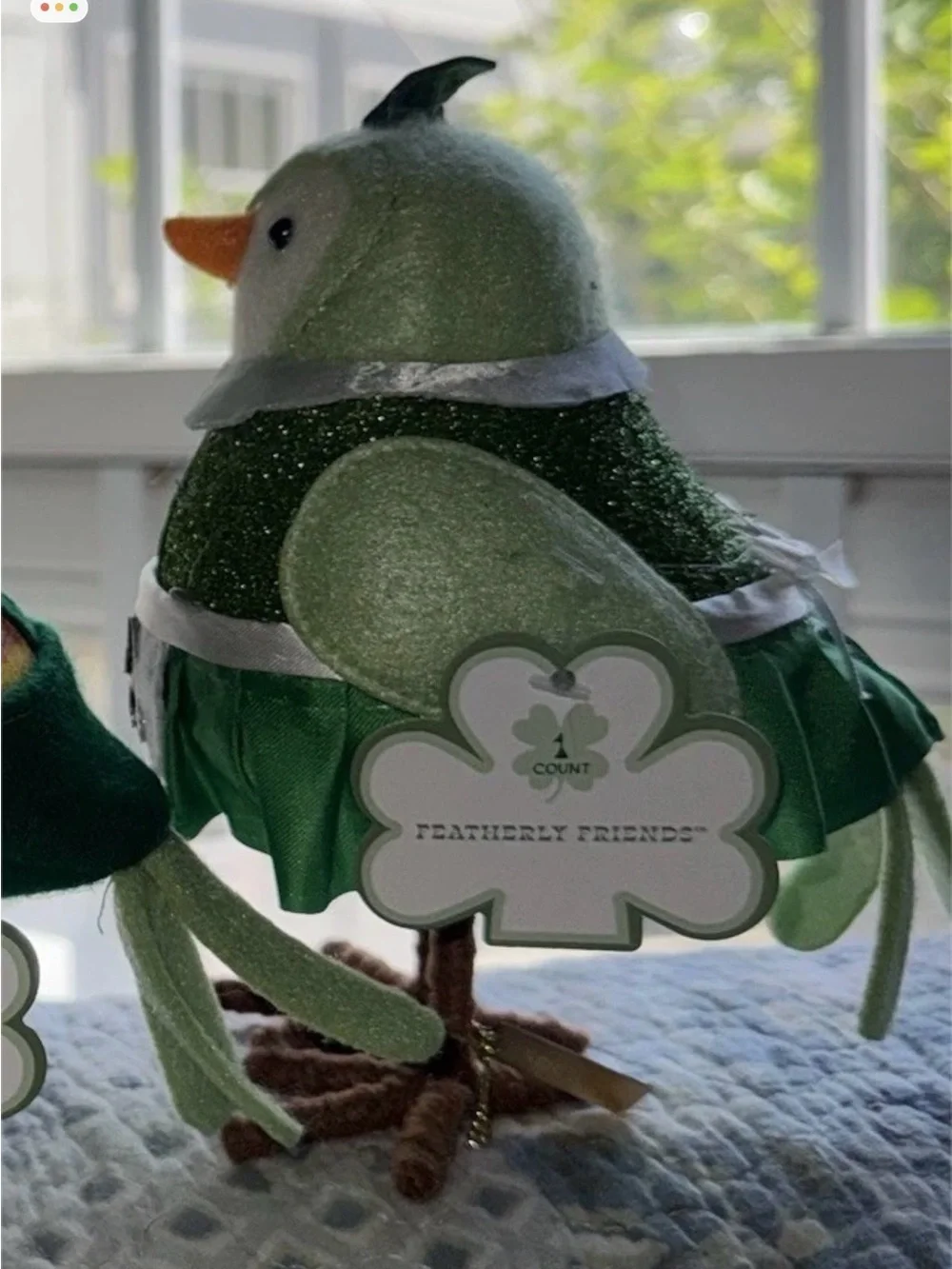 Target 2026 St. Patrick’s Day Featherly Friends Fabric Bird - Goldie